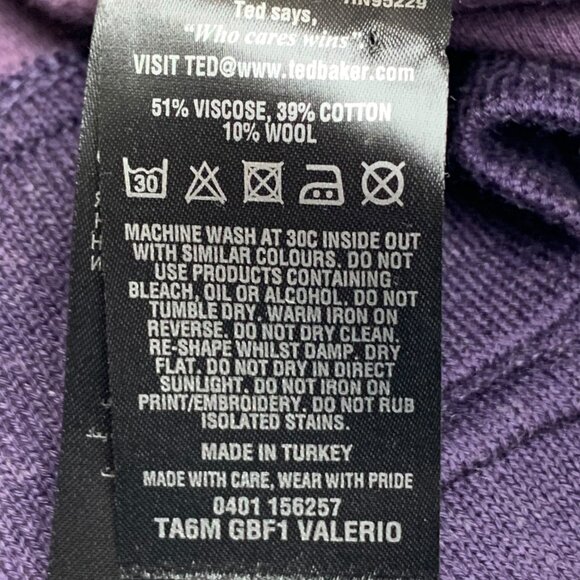 Ted Baker London Valerio Purple 1/4 Zip kit Pullover - Picture 5 of 10